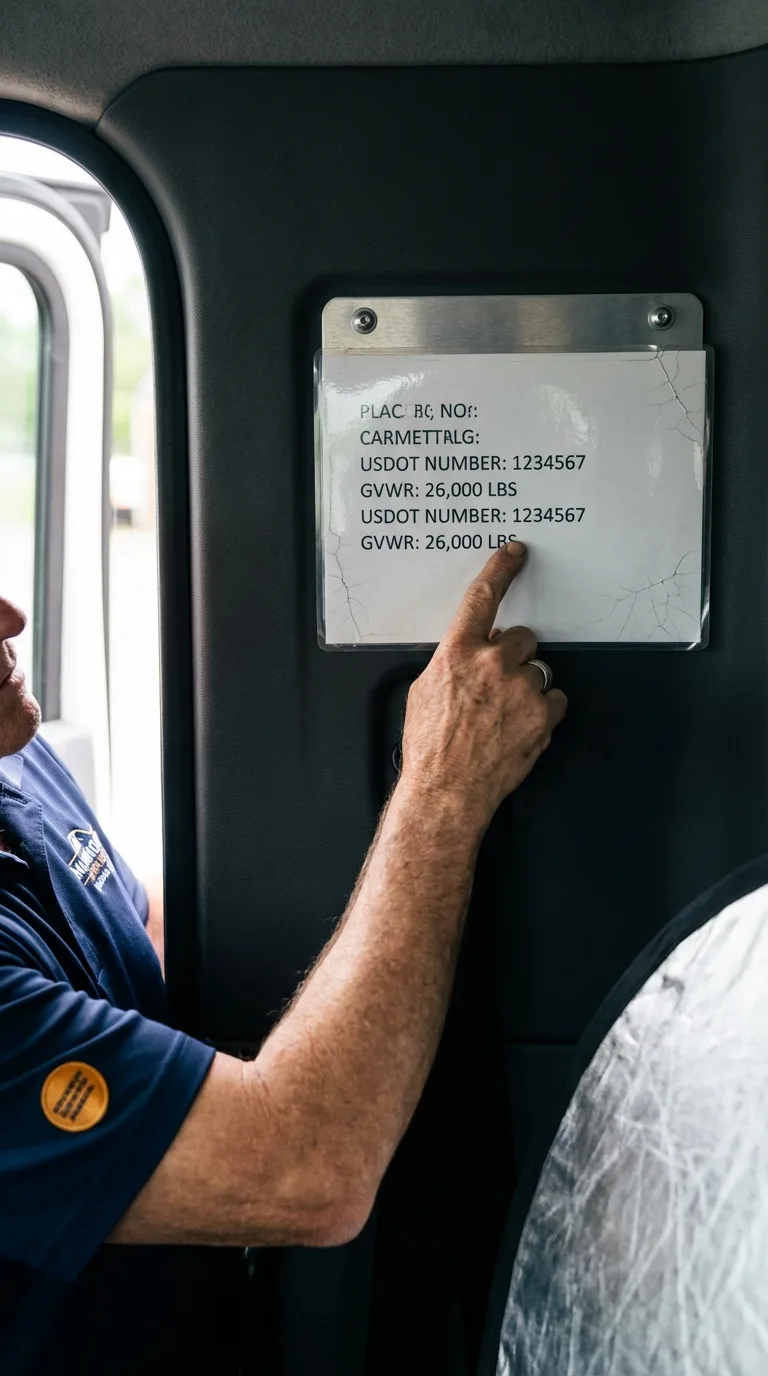 USDOT licensing placard verification in Port Henry